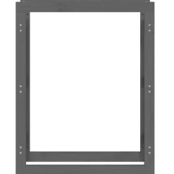 vidaXL brændestativ 80x25x100 cm massivt fyrretræ grå