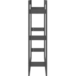 vidaXL brændestativ 80x25x100 cm massivt fyrretræ grå
