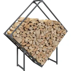 vidaXL brændestativ 100x25x100 cm koldvalset stål antracitgrå