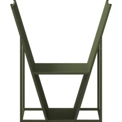 vidaXL brændestativ 69,5x35x81 cm koldvalset stål olivengrøn