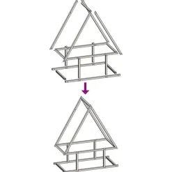 vidaXL brændestativ 50x25x60 cm koldvalset stål antracitgrå