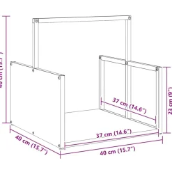 vidaXL brændestativ 40x40x40 cm koldvalset stål antracitgrå