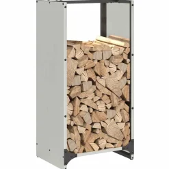 vidaXL brændestativ 40x30x80 cm rustfrit stål