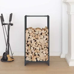 vidaXL brændestativ 40x30x80 cm koldvalset stål antracitgrå