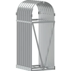 vidaXL brændestativ 40x45x100 cm galvaniseret stål lysegrå