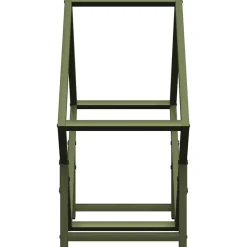 vidaXL brændestativ 50x25x50 cm koldvalset stål olivengrøn
