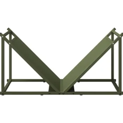 vidaXL brændestativ 70x43x34,5 cm koldvalset stål olivengrøn