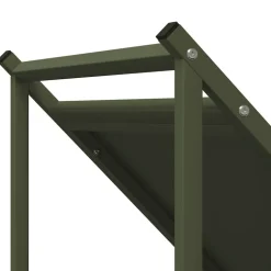 vidaXL brændestativ 70x43x34,5 cm koldvalset stål olivengrøn