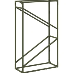 vidaXL brændestativ 60x25x100 cm koldvalset stål olivengrøn