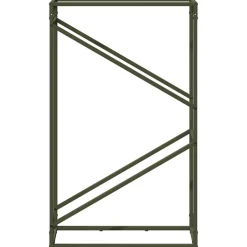 vidaXL brændestativ 60x25x100 cm koldvalset stål olivengrøn