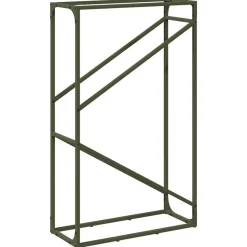 vidaXL brændestativ 60x25x100 cm koldvalset stål olivengrøn