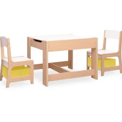 vidaXL børnebord med 2 stole MDF
