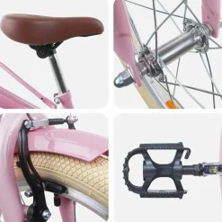 vidaXL Børnecykel 24 tommer til 8-12 år Lys pink