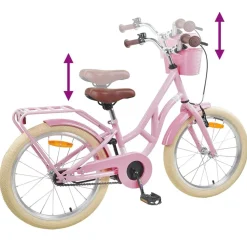 vidaXL Børnecykel 24 tommer til 8-12 år Lys pink