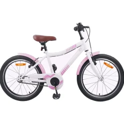 vidaXL Børnecykel 18 tommer til 5-7 år gammel Lys pink