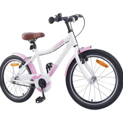 vidaXL Børnecykel 18 tommer til 5-7 år gammel Lys pink