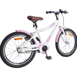 vidaXL Børnecykel 18 tommer til 5-7 år gammel Lys pink