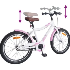 vidaXL Børnecykel 18 tommer til 5-7 år gammel Lys pink