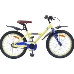 vidaXL Børnecykel 18 tommer til 5-7 år gammel Gul