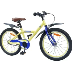 vidaXL Børnecykel 18 tommer til 5-7 år gammel Gul