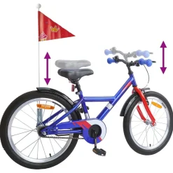 vidaXL Børnecykel 18 tommer til 5-7 år gammel Mørk blå