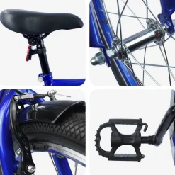 vidaXL Børnecykel 20 tommer til børn i alderen 6-11 år Mørk blå