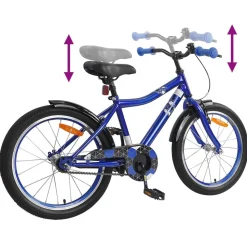 vidaXL Børnecykel 20 tommer til børn i alderen 6-11 år Mørk blå