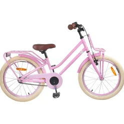 vidaXL Børnecykel 18 tommer til 5-7 år gammel Lys pink