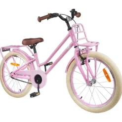 vidaXL Børnecykel 18 tommer til 5-7 år gammel Lys pink