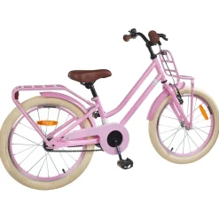 vidaXL Børnecykel 18 tommer til 5-7 år gammel Lys pink