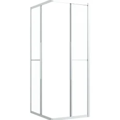 vidaXL brusekabine 90x70x180 cm matteret sikkerhedsglas