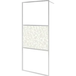 vidaXL brusevæg ESG-glas med stendesign 80x195 cm