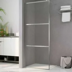 vidaXL brusevæg med klart ESG-glas 80x195 cm