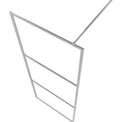vidaXL brusevæg med klart ESG-glas 80x195 cm
