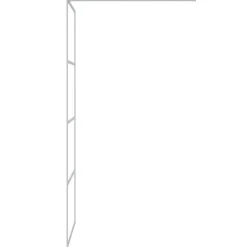vidaXL brusevæg 80x195 cm klart sikkerhedsglas sølvfarvet