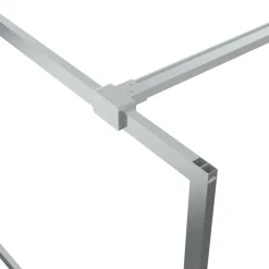 vidaXL brusevæg 80x195 cm klart sikkerhedsglas sølvfarvet