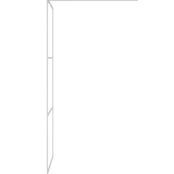 vidaXL brusevæg 80x195 cm klart sikkerhedsglas sølvfarvet