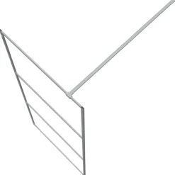 vidaXL brusevæg 80x195 cm klart sikkerhedsglas sølvfarvet