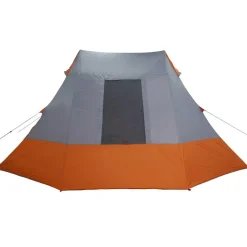 vidaXL Camping telt med tag Grå og orange 482 x 360 x 227 cm taft