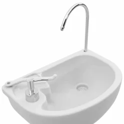 vidaXL Camping Toilet Sæt 2 pcs Grå og Hvid Høj-densitet Polyethylen