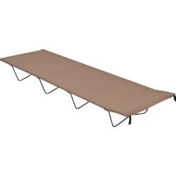 vidaXL campingseng 180x60x19 cm oxfordstof og stål gråbrun