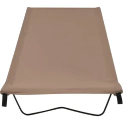 vidaXL campingseng 180x60x19 cm oxfordstof og stål gråbrun