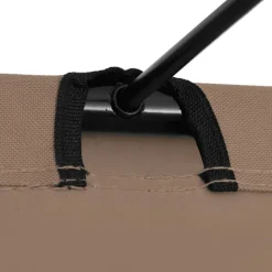 vidaXL campingseng 180x60x19 cm oxfordstof og stål gråbrun