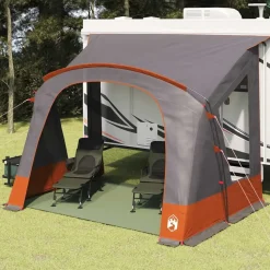 vidaXL Caravan Telt 3-Personer Grå og orange 330 x 252 x 245 cm
