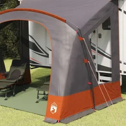 vidaXL Caravan Telt 3-Personer Grå og orange 330 x 252 x 245 cm