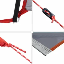 vidaXL Caravan Telt 3-Personer Grå og orange 330 x 252 x 245 cm