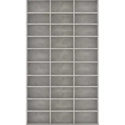 vidaXL cd-reol 102x16x177,5 cm konstrueret træ betongrå