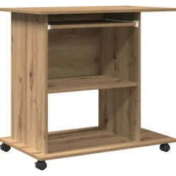 vidaXL computerbord 80x50x75 cm spånplade artisan eg