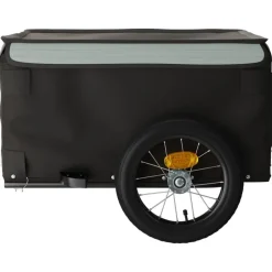 vidaXL cykelanhænger 30 kg jern sort og grå
