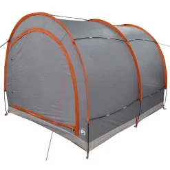 vidaXL Cykelopbevaringstelt med tag Grå og orange 256 x 222 x 182 cm